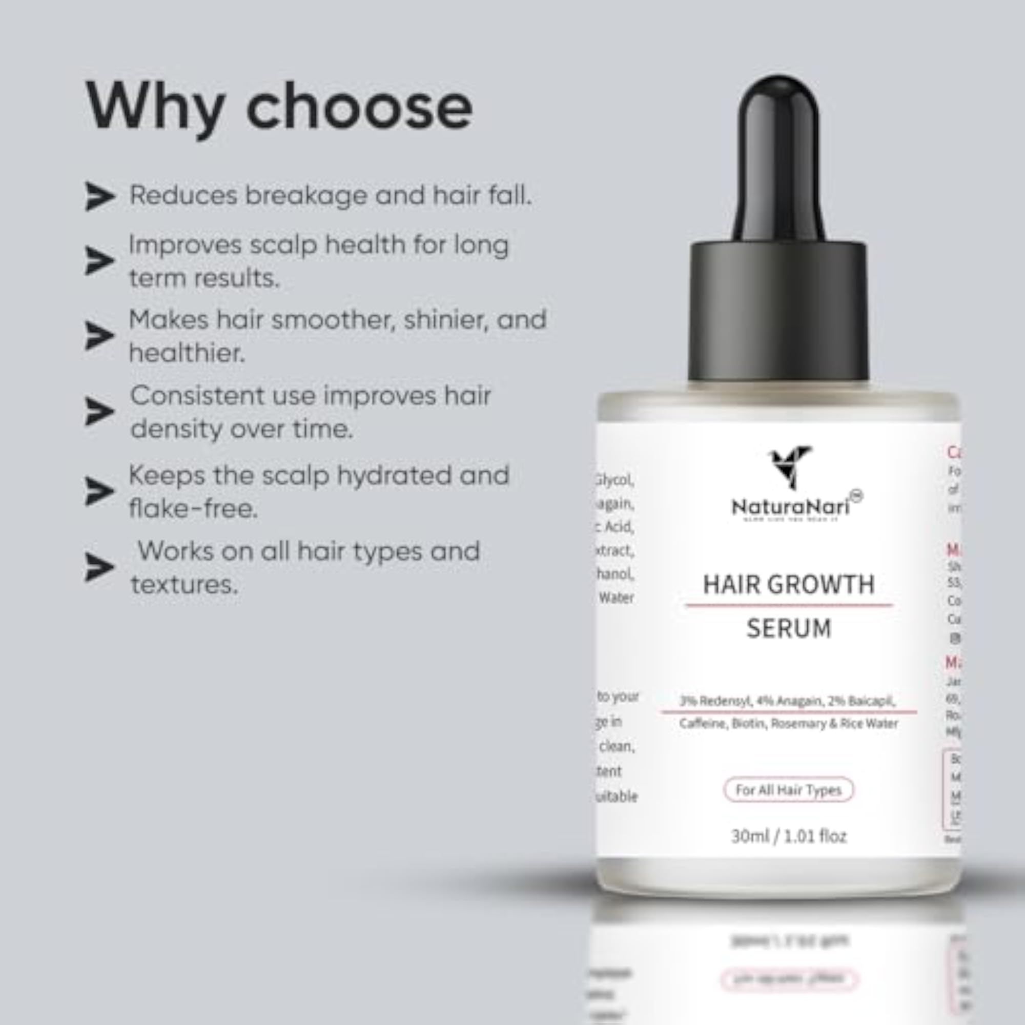 Hair Care Combo with Growth Serum & Dandruff Control Shampoo